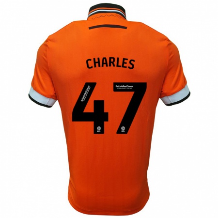 Kandiny Hombre Camiseta Pierce Charles #47 Naranja Blanco 2ª Equipación 2024/25 La Camisa Chile