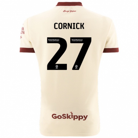 Kandiny Hombre Camiseta Harry Cornick #27 Crema Blanco 2ª Equipación 2024/25 La Camisa Chile