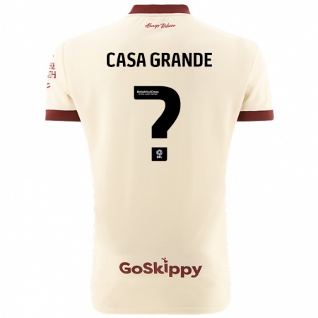 Kandiny Hombre Camiseta Josey Casa-Grande #0 Crema Blanco 2ª Equipación 2024/25 La Camisa Chile