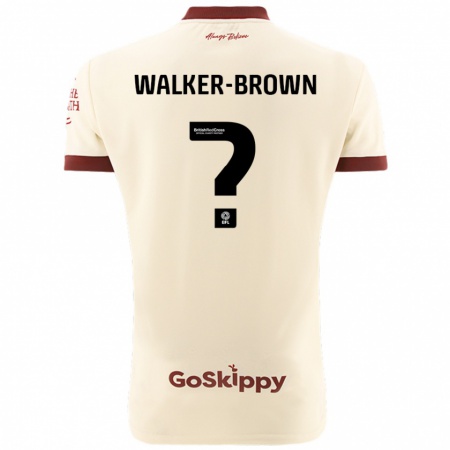 Kandiny Hombre Camiseta Rushon Walker-Brown #0 Crema Blanco 2ª Equipación 2024/25 La Camisa Chile