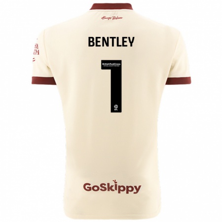 Kandiny Hombre Camiseta Fran Bentley #1 Crema Blanco 2ª Equipación 2024/25 La Camisa Chile