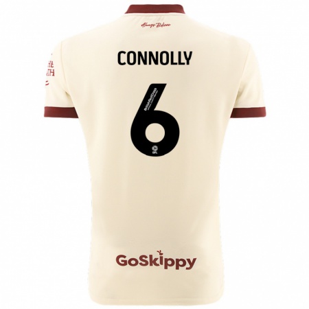 Kandiny Hombre Camiseta Megan Connolly #6 Crema Blanco 2ª Equipación 2024/25 La Camisa Chile