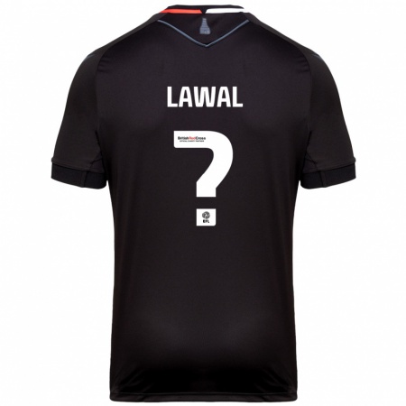 Kandiny Hombre Camiseta Bosun Lawal #0 Negro 2ª Equipación 2024/25 La Camisa Chile