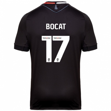 Kandiny Hombre Camiseta Eric-Junior Bocat #17 Negro 2ª Equipación 2024/25 La Camisa Chile