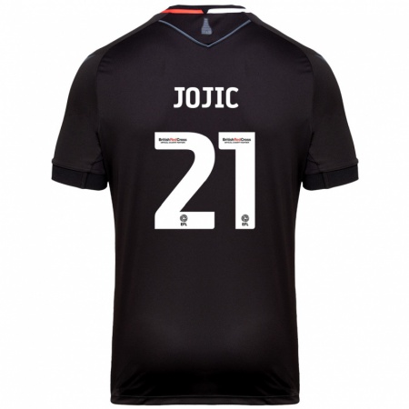 Kandiny Hombre Camiseta Nikola Jojic #21 Negro 2ª Equipación 2024/25 La Camisa Chile