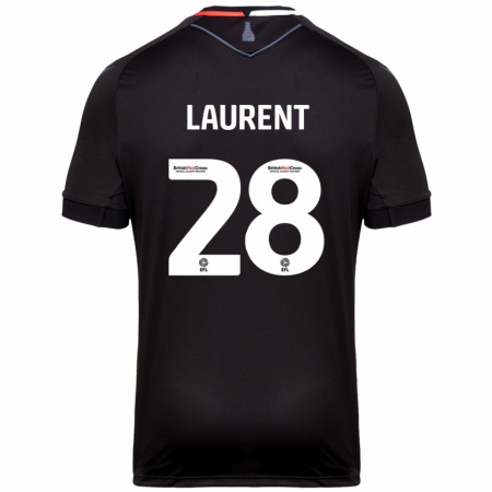 Kandiny Hombre Camiseta Josh Laurent #28 Negro 2ª Equipación 2024/25 La Camisa Chile