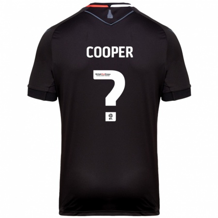 Kandiny Hombre Camiseta Noah Cooper #0 Negro 2ª Equipación 2024/25 La Camisa Chile