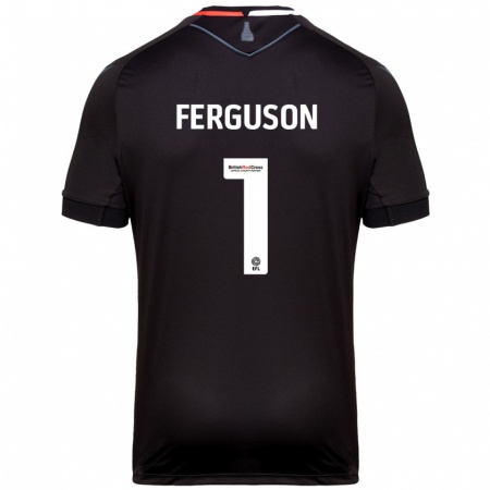 Kandiny Hombre Camiseta Georgie Ferguson #1 Negro 2ª Equipación 2024/25 La Camisa Chile