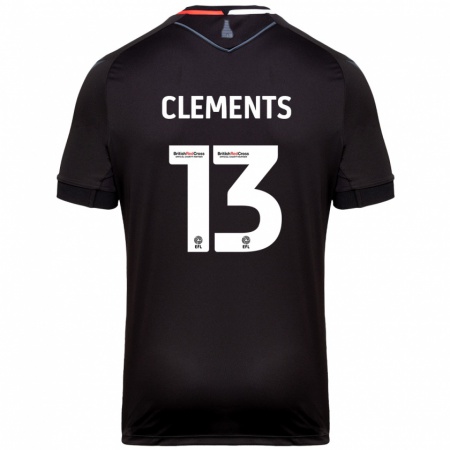 Kandiny Hombre Camiseta Daisy Clements #13 Negro 2ª Equipación 2024/25 La Camisa Chile