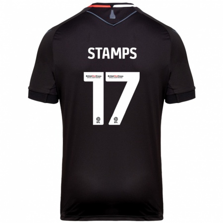 Kandiny Hombre Camiseta Shannon Stamps #17 Negro 2ª Equipación 2024/25 La Camisa Chile