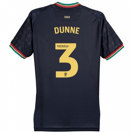 Kandiny Hombre Camiseta Jimmy Dunne #3 Azul Marino Oscuro 2ª Equipación 2024/25 La Camisa Chile