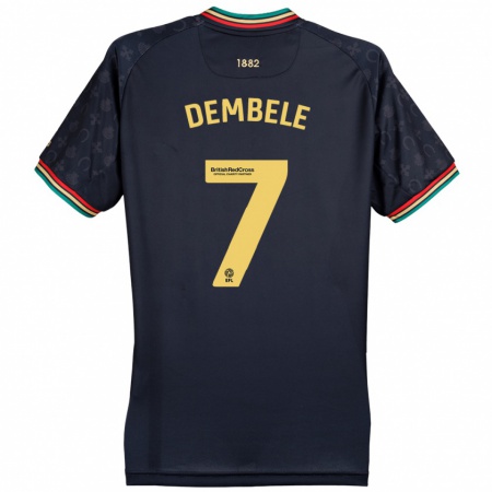 Kandiny Hombre Camiseta Karamoko Dembélé #7 Azul Marino Oscuro 2ª Equipación 2024/25 La Camisa Chile