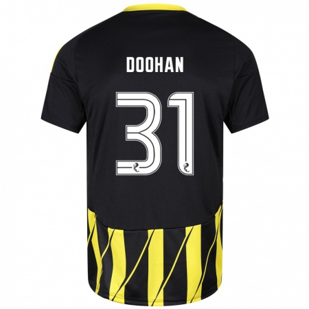 Kandiny Hombre Camiseta Ross Doohan #31 Negro Amarillo 2ª Equipación 2024/25 La Camisa Chile