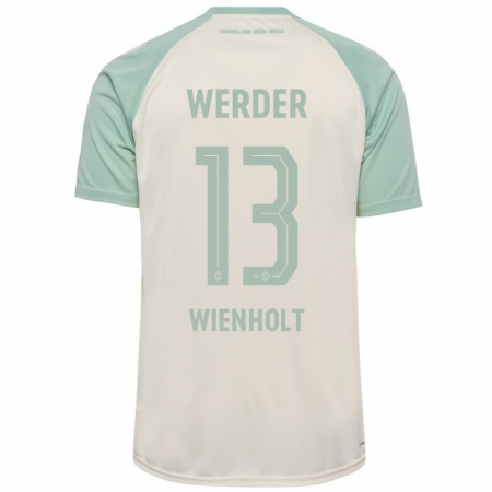 Kandiny Hombre Camiseta Paul Wienholt #13 Blanquecino Verde Claro 2ª Equipación 2024/25 La Camisa Chile