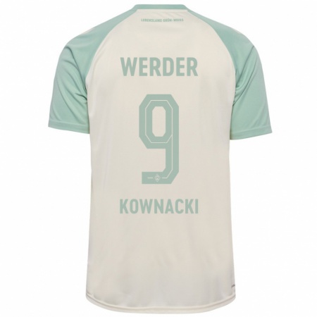 Kandiny Hombre Camiseta Dawid Kownacki #9 Blanquecino Verde Claro 2ª Equipación 2024/25 La Camisa Chile