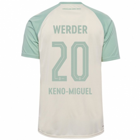 Kandiny Hombre Camiseta Keno-Miguel Meyer #20 Blanquecino Verde Claro 2ª Equipación 2024/25 La Camisa Chile