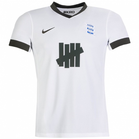 Kandiny Hombre Camiseta Krystian Bielik #6 Blanco Negro 2ª Equipación 2024/25 La Camisa Chile