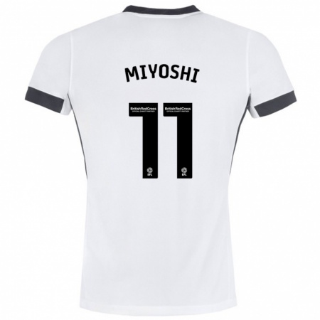 Kandiny Hombre Camiseta Koji Miyoshi #11 Blanco Negro 2ª Equipación 2024/25 La Camisa Chile