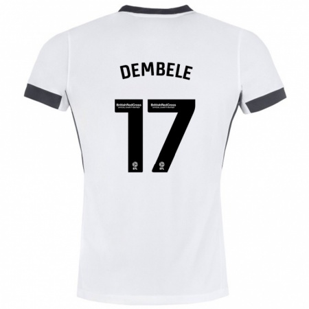 Kandiny Hombre Camiseta Siriki Dembélé #17 Blanco Negro 2ª Equipación 2024/25 La Camisa Chile