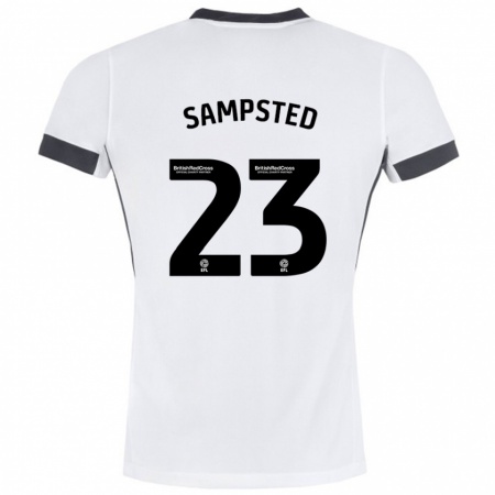 Kandiny Hombre Camiseta Alfons Sampsted #23 Blanco Negro 2ª Equipación 2024/25 La Camisa Chile