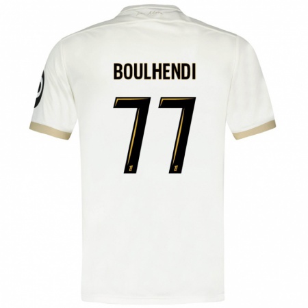 Kandiny Hombre Camiseta Teddy Boulhendi #77 Blanco Dorado 2ª Equipación 2024/25 La Camisa Chile