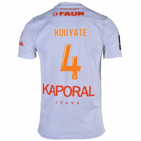 Kandiny Hombre Camiseta Kiki Kouyaté #4 Blanco 2ª Equipación 2024/25 La Camisa Chile