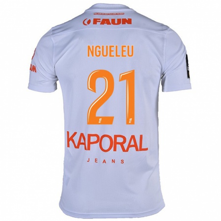 Kandiny Hombre Camiseta Nina Ngueleu #21 Blanco 2ª Equipación 2024/25 La Camisa Chile