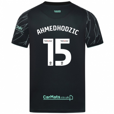 Kandiny Hombre Camiseta Anel Ahmedhodzic #15 Negro Verde 2ª Equipación 2024/25 La Camisa Chile