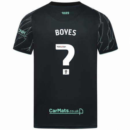 Kandiny Hombre Camiseta Harry Boyes #0 Negro Verde 2ª Equipación 2024/25 La Camisa Chile