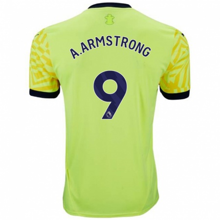 Kandiny Hombre Camiseta Adam Armstrong #9 Amarillo 2ª Equipación 2024/25 La Camisa Chile