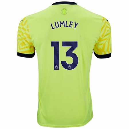 Kandiny Hombre Camiseta Joe Lumley #13 Amarillo 2ª Equipación 2024/25 La Camisa Chile