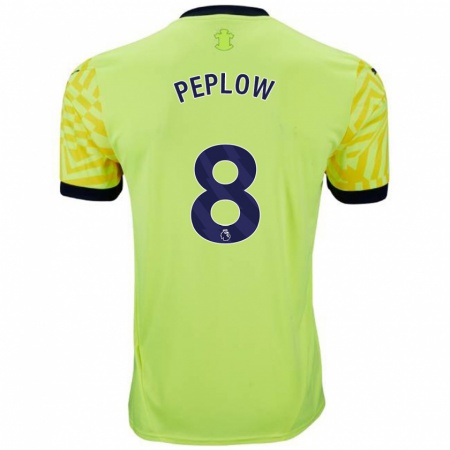 Kandiny Hombre Camiseta Chloe Peplow #8 Amarillo 2ª Equipación 2024/25 La Camisa Chile