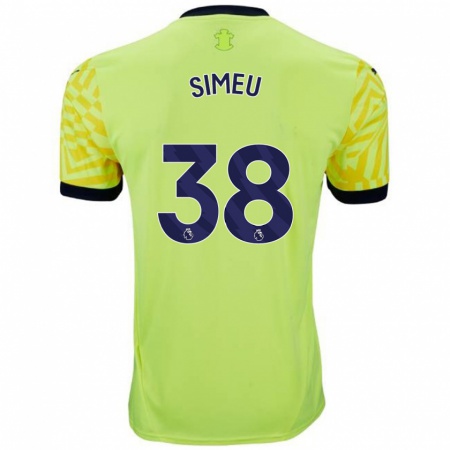 Kandiny Hombre Camiseta Dynel Simeu #38 Amarillo 2ª Equipación 2024/25 La Camisa Chile