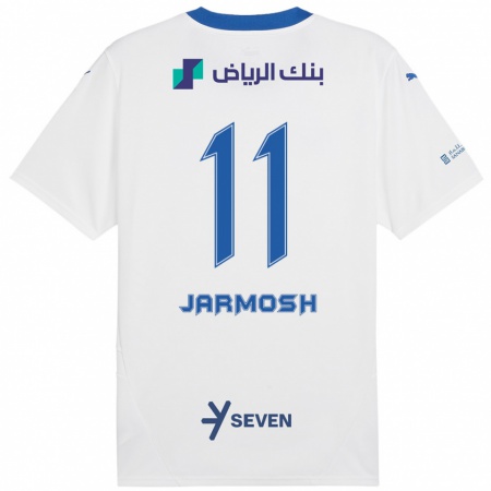 Kandiny Hombre Camiseta Abdulaziz Jarmosh #11 Blanco Azul 2ª Equipación 2024/25 La Camisa Chile