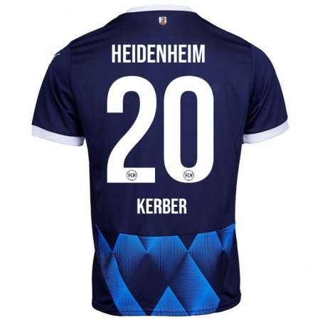 Kandiny Hombre Camiseta Luca Kerber #20 Azul Marino Oscuro 2ª Equipación 2024/25 La Camisa Chile