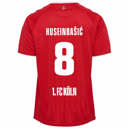 Kandiny Hombre Camiseta Denis Huseinbasic #8 Rojo Blanco 2ª Equipación 2024/25 La Camisa Chile