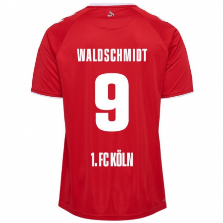 Kandiny Hombre Camiseta Luca Waldschmidt #9 Rojo Blanco 2ª Equipación 2024/25 La Camisa Chile