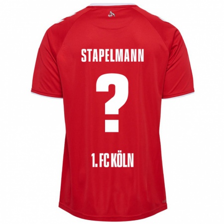 Kandiny Hombre Camiseta Luis Stapelmann #0 Rojo Blanco 2ª Equipación 2024/25 La Camisa Chile