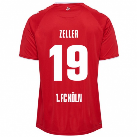 Kandiny Hombre Camiseta Dóra Zeller #19 Rojo Blanco 2ª Equipación 2024/25 La Camisa Chile