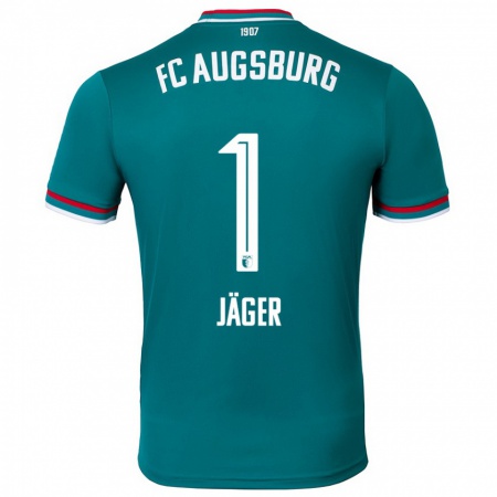 Kandiny Hombre Camiseta Tobias Jäger #1 Verde Oscuro 2ª Equipación 2024/25 La Camisa Chile