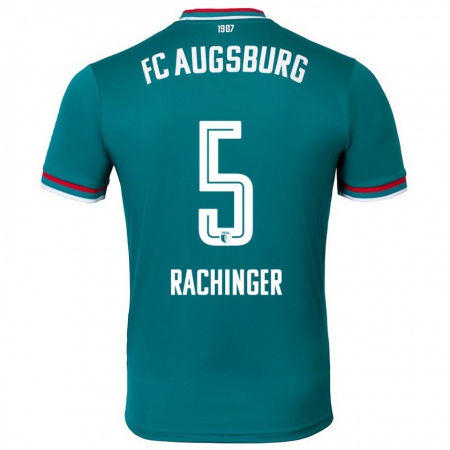 Kandiny Hombre Camiseta Lorenz Rachinger #5 Verde Oscuro 2ª Equipación 2024/25 La Camisa Chile