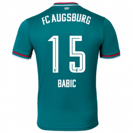 Kandiny Hombre Camiseta David Babic #15 Verde Oscuro 2ª Equipación 2024/25 La Camisa Chile