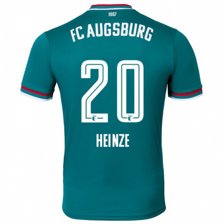 Kandiny Hombre Camiseta Fynn Heinze #20 Verde Oscuro 2ª Equipación 2024/25 La Camisa Chile