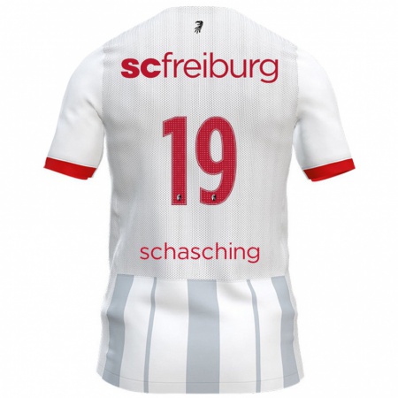 Kandiny Hombre Camiseta Annabel Schasching #19 Blanco Gris 2ª Equipación 2024/25 La Camisa Chile