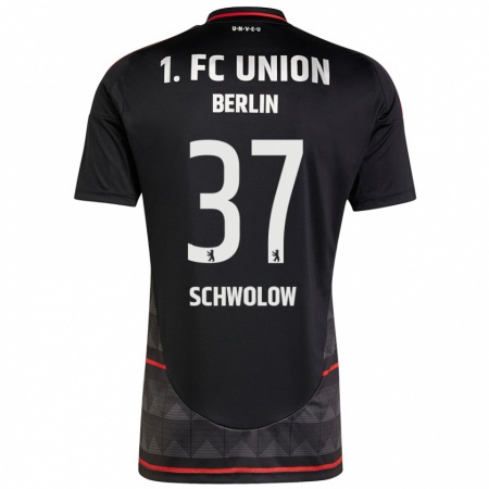 Kandiny Hombre Camiseta Alexander Schwolow #37 Negro 2ª Equipación 2024/25 La Camisa Chile