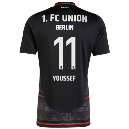 Kandiny Hombre Camiseta Nour Youssef #11 Negro 2ª Equipación 2024/25 La Camisa Chile