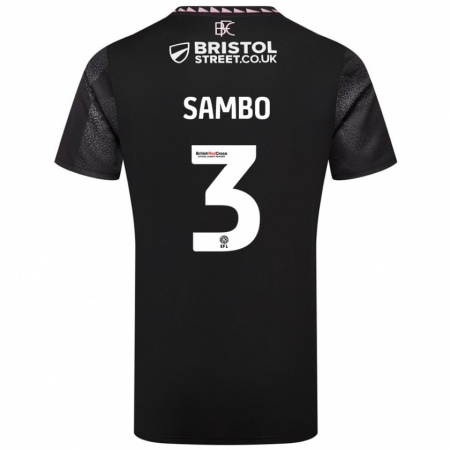 Kandiny Hombre Camiseta Shurandy Sambo #3 Negro 2ª Equipación 2024/25 La Camisa Chile