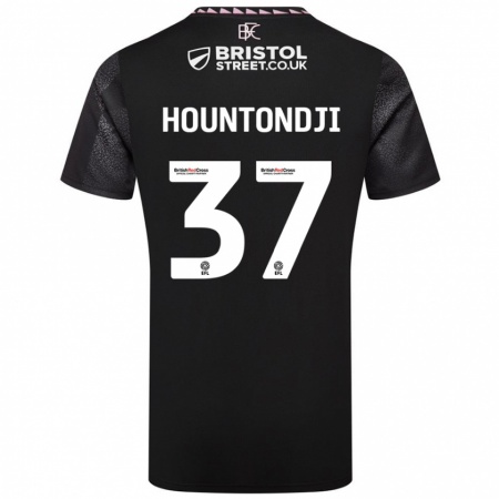 Kandiny Hombre Camiseta Andreas Hountondji #37 Negro 2ª Equipación 2024/25 La Camisa Chile