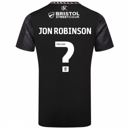 Kandiny Hombre Camiseta Jon Ander Vilar Robinson #0 Negro 2ª Equipación 2024/25 La Camisa Chile