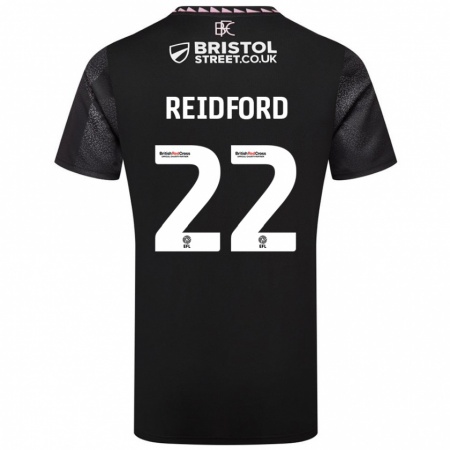 Kandiny Hombre Camiseta Isabella Reidford #22 Negro 2ª Equipación 2024/25 La Camisa Chile